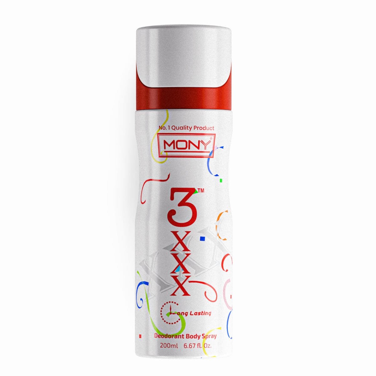 Mony 3XXX Deodorant for Men | No Gas | Long-Lasting Perfume Body Spray, 200 ml