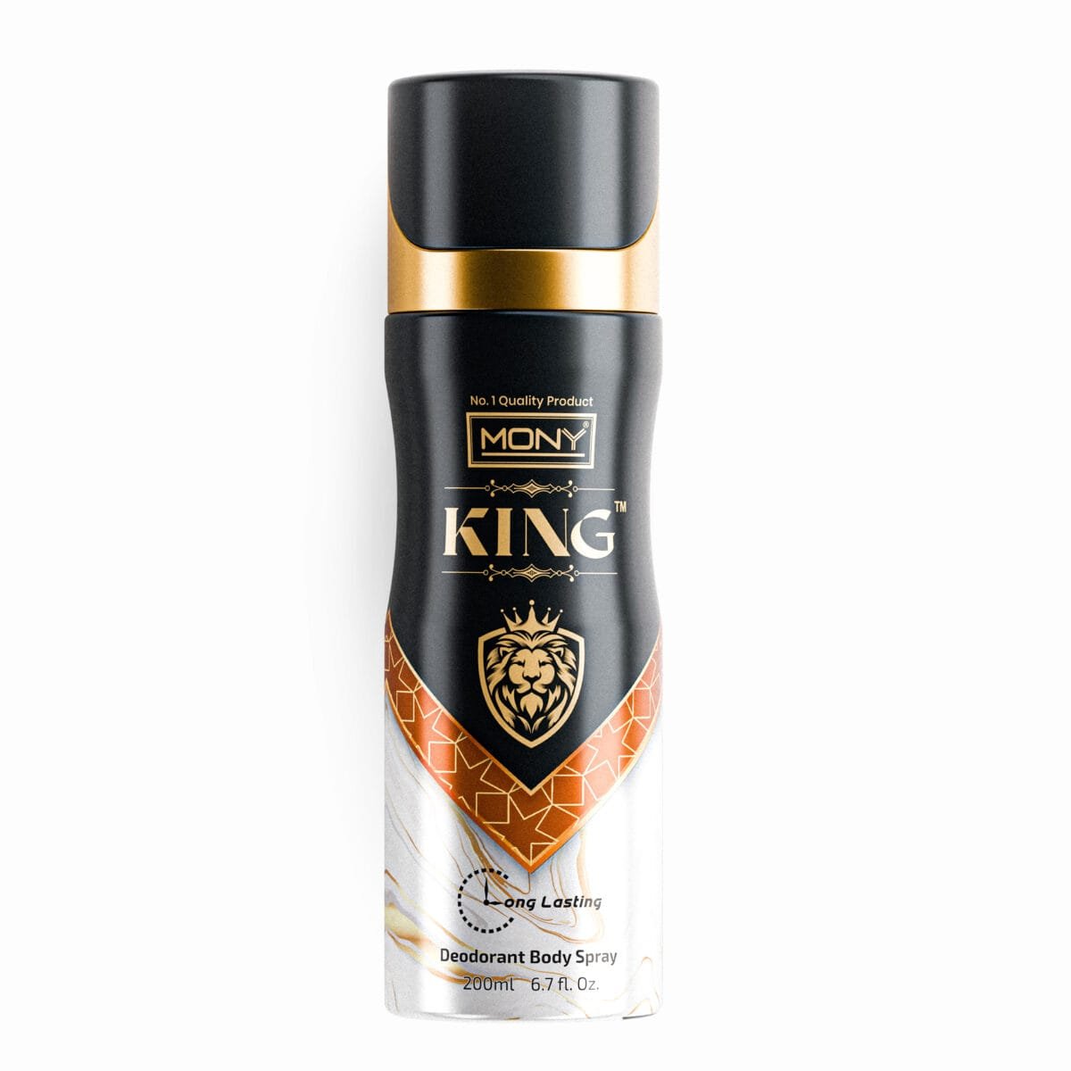 Mony King Deodorant for Men | No Gas | Long-Lasting Perfume Body Spray, 200 ml